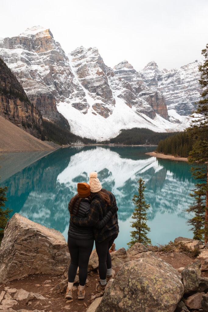 Moraine lake at sunrise 